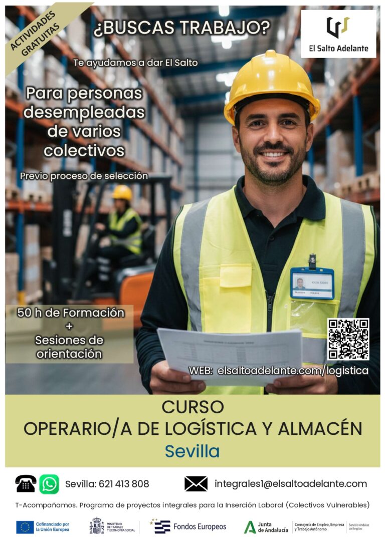 Cartel Curso Operario Logistica y Almacén - Colectivos