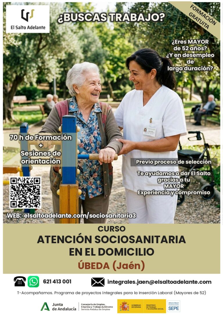 Cartel Atención Sociosanitaria Jaén - Mayores