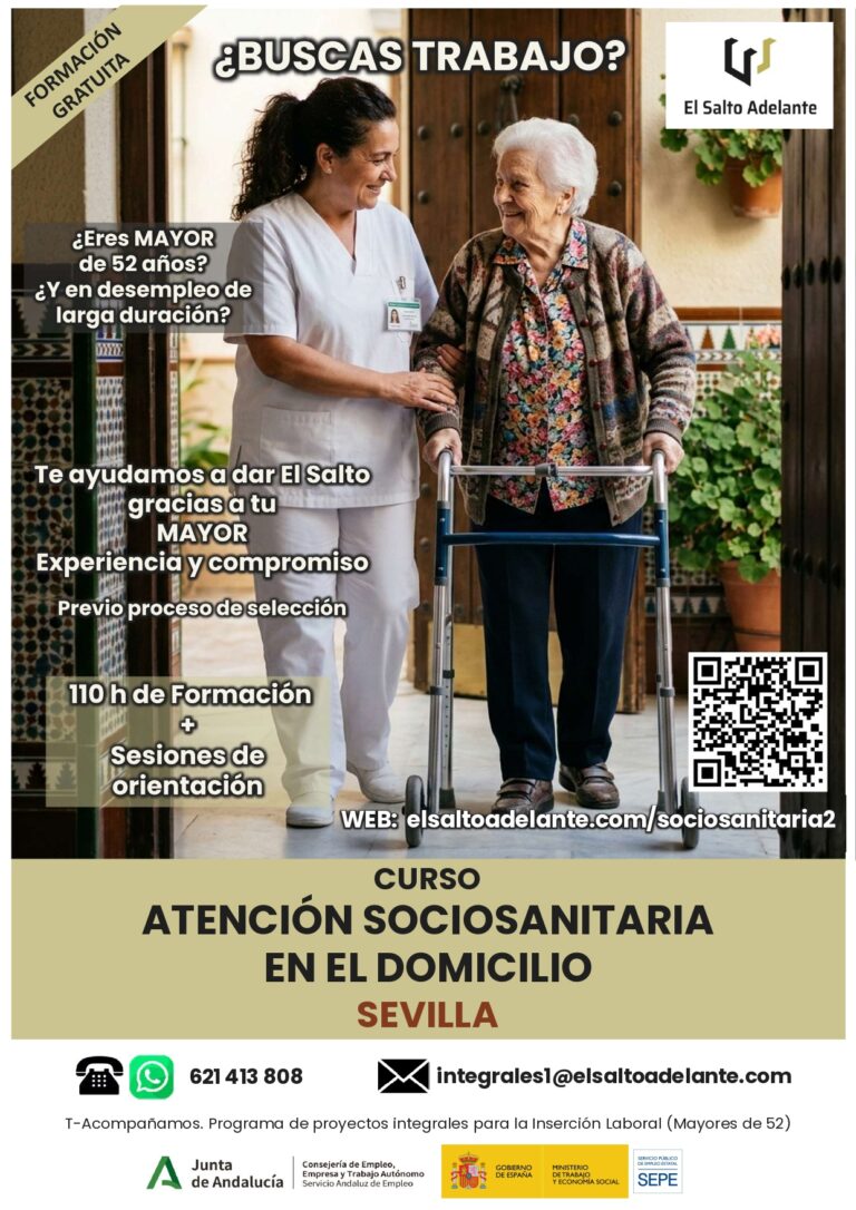 Cartel Atención sociosanitaria Sevilla-Mayores