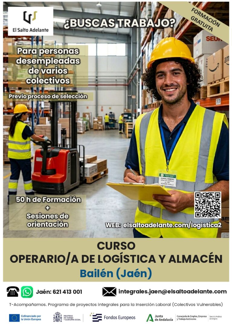 Cartel Curso Operarioa de logística y almacén - Jaén - colectivos_jpg